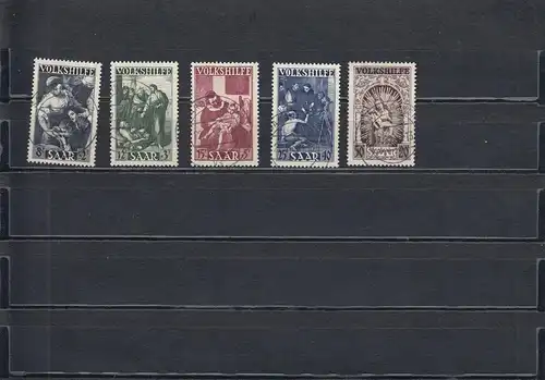 Saarland: MiNr. 267-271, gestempelt