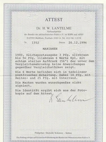 Mariannes: Min. 1-6 II, post-freease, BPP Attest