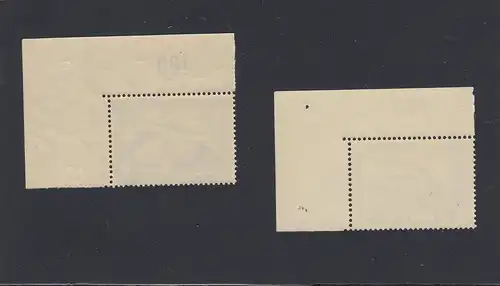 Reich allemand: MiNr. 423-424, post-freich, Eckrand