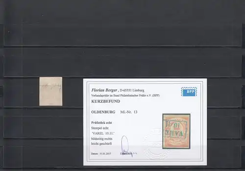 Oldenburg: Min° 13, cacheté Varel, BPP résultat