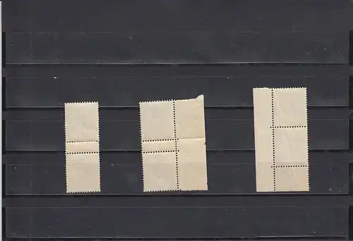 Togo: MiNr. 2, Aufdruckfehler, 3x Rand, 1x Mängel