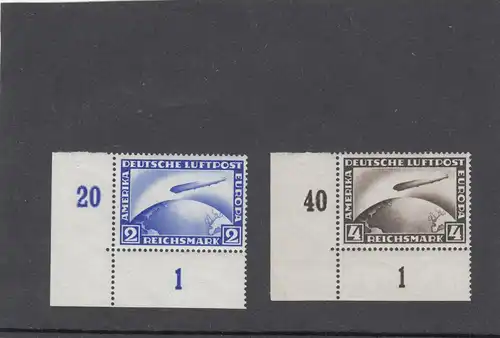 Deutsches Reich: Michel Nr. 423-424, postfrisch, Eckrand