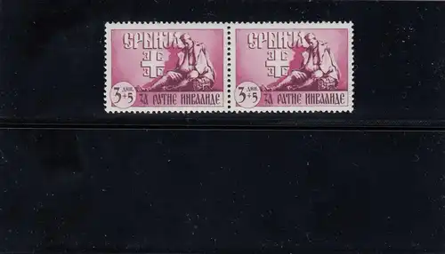 Serbie: Min. 88, 88I, frais dans la paire horizontale