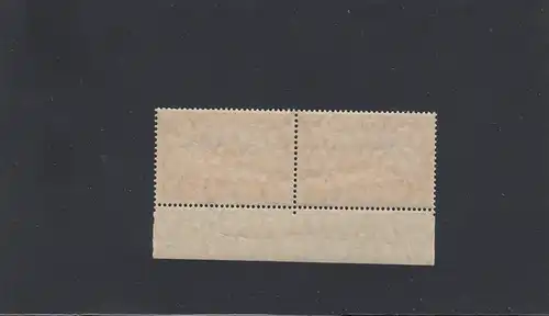 DOA: MiNr. 38, Unterrandpaar mit Passerkreuz und Plattennummer, postfrisch