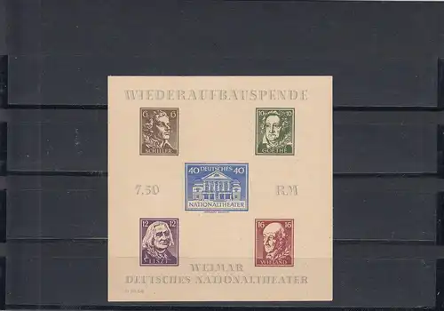 SBZ: MiNr. Block 3B, dos. Essuie-glace, signature BPP, post-frais