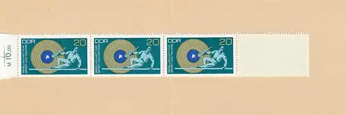 DDR: Carnet de marque SMHD 2a, frais de port, timbres spéciaux