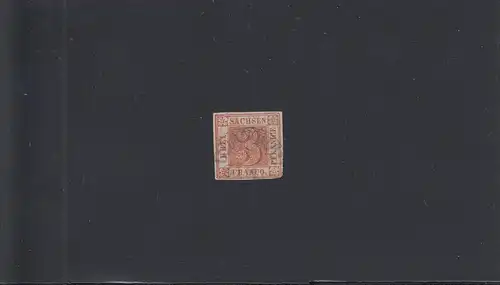 Sachsen: MiNr. 1c, Platte III, Position 7, gestempelt Glauchau, BPP Attest