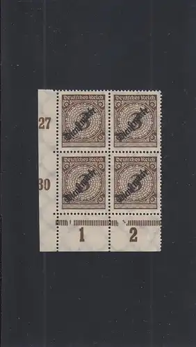 Deutsches Reich: Michel Nr. 99b, Eckrand Viererblock, postfrisch