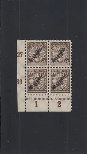 Reich allemand: Michel Nr. 99b, Eckrand Quaderblock, frais de port