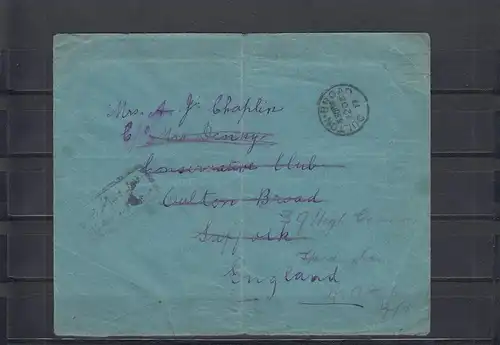 DP-Türkei 1917:prisoners mail, letter of 2. Norfolk Regiment, Afion Kara Hissar