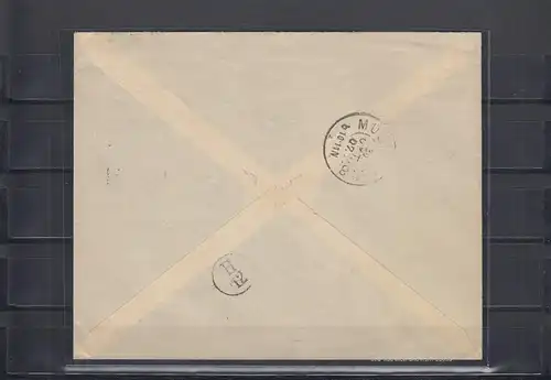 Togo 1907: Brief Noepe, Entwertung rot Schiffszeichnung sehr klar nach München