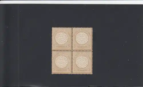 Deutsches Reich, MiNr. 22 - Viererblock, postfrisch, BPP Attest