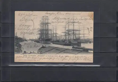 DSWA 1904: AK aus Hamburg per Feldpost nach Leipzig mit Lucie Woermann Dampfer