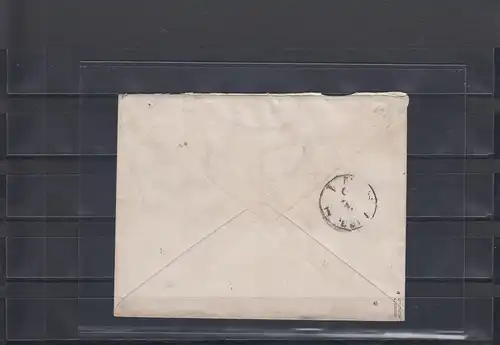 Deutsche Post Turquie 1884: couple Waagr. Constantinople sur lettre R à Hanovre