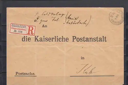 DSWA 1905: Fedpoststation asu Gabeon Maltahauteur sur lettre R Postschrief après KUB