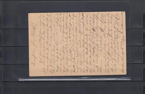 Deutsche Post Turquie 1885: entier Constantinople après Mannheim rare MiF