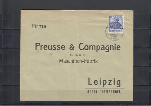 Togo 1910: Germaniafrankatur nach Leipzig, Verschluss Kaiserl. Gouverneur, Bug