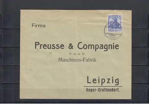 Togo 1910: Germaniafrankatur vers Leipzig, Schiegel Kaiserl. Gouverneur, Bug