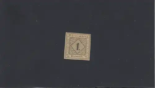 Württemberg MiNr. 1c, Type III, ungebraucht, BPP Attest