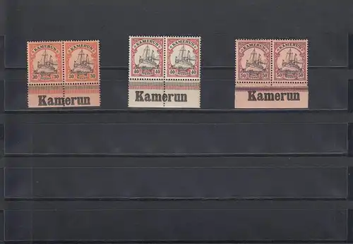Cameroun: Mi Nr. 12-14 de la sous-rande avec inscription, frais de port