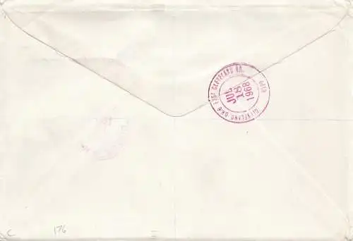 Australien: 1968 Registered FDC to USA from Cook Islands Rarotonga