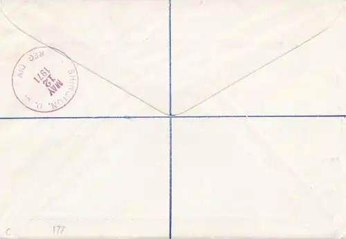 Australie 1968: Registered Rarotonga Cook Islands to USA - FDC