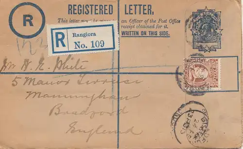 Australia 1913: Registered letter to England