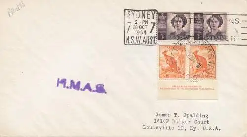 Australia 1954: Sydney to USA, H.M.A.S