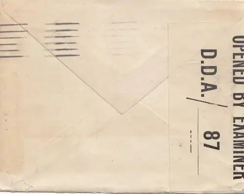 Australia 1943 Auckland to USA: US Postage charge - San Pedro California- Tax