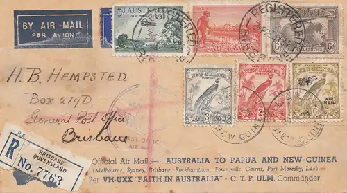 Australie: 1934: Air Mail registered Brisbane