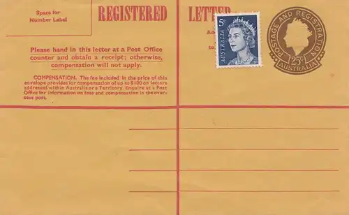 Australia Registered letter - unused