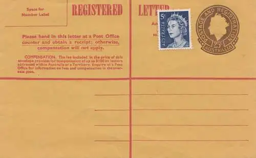 Australia Registered letter - unused