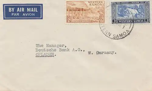 Samoa: Air Mail to Germany - Opladen