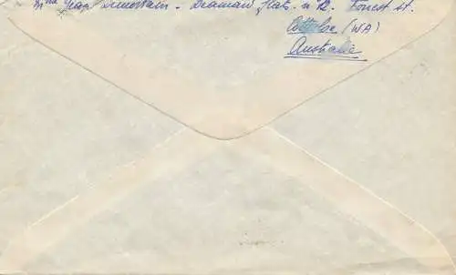 Australia: 1957: Air Mail to France