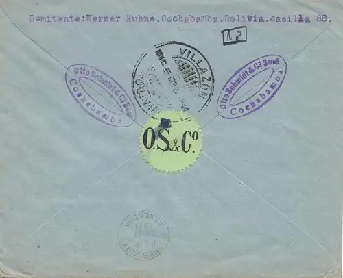 Bolivia/Bolivie: 1921: Letter via Tupiza to Berlin