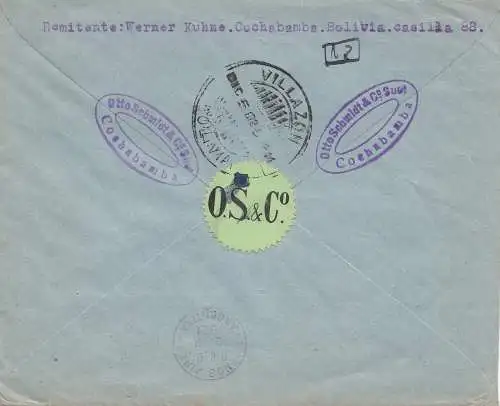 Bolivia/Bolivie: 1921: Letter via Tupiza to Berlin