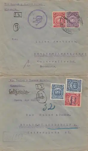 Bolivia/Bolivien: 1925: 2x Cochabamba to Berlin