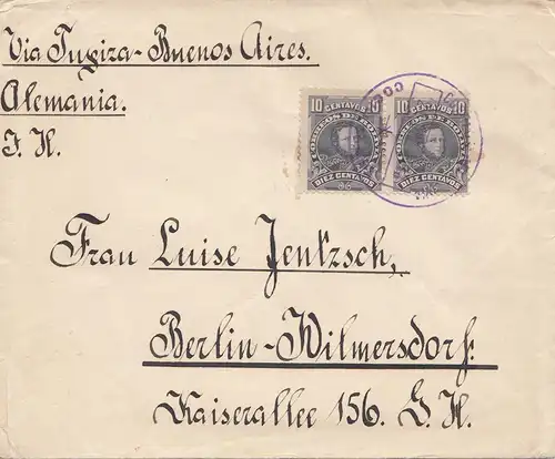 Bolivien: 1913: Cochabamba to Berlin in Germany