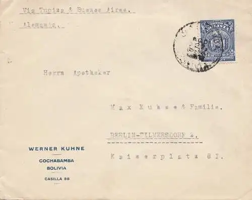Bolivia/Bolivien: cover from Cochabamba to Berlin/Germany