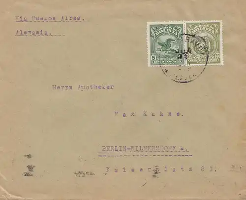 Bolivie: 1929 Cochabamba to Berlin/Germany