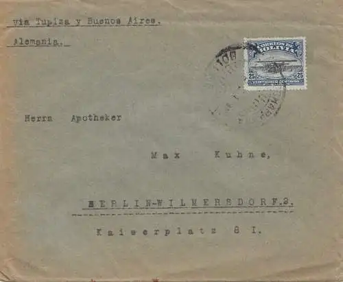 Bolivia cover 19xx Cochabamba via Buenos Aires to Berlin/Germany