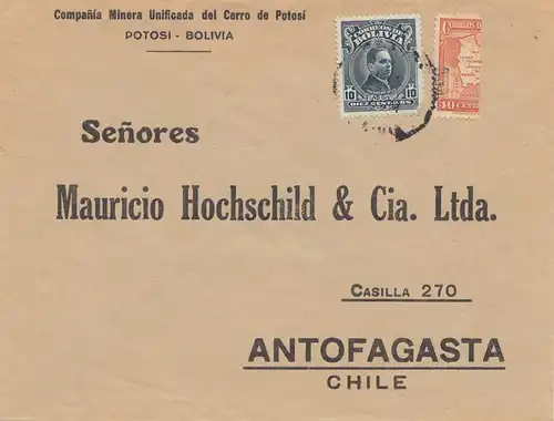 Bolivia/Bolivie: 1938: Potosi to Antofagasta