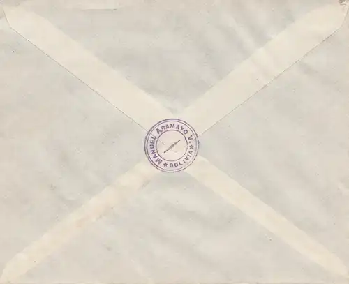 Bolivie: 1954: Registered cover to Oruro
