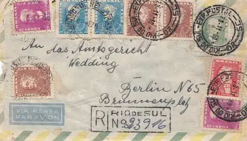 Brazil: 1960: Registered letter - Rio de Sul to Berlin