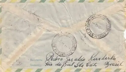 Brazil: 1960: Registered letter - Rio de Sul to Berlin