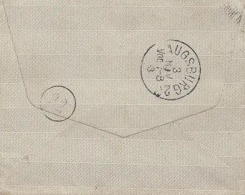 Brazil: 1893: cover to Augsbourg