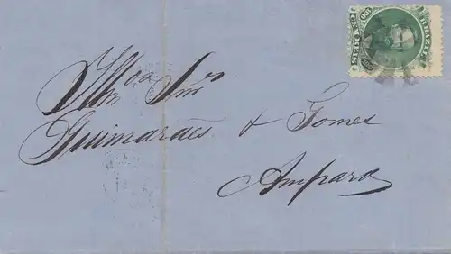 Brazil: 1869: cover to Ampharo