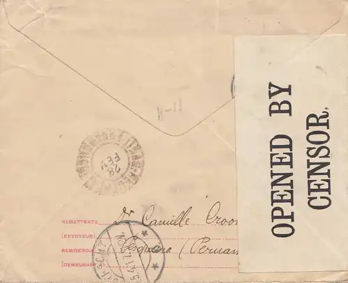 Brazil: 1917: Registered cover to Utrecht/Netherlands - cessor