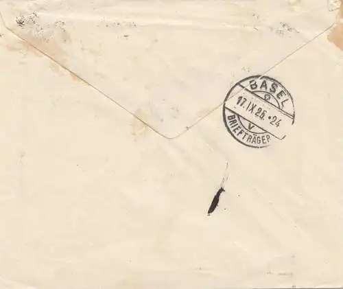 Brazil: 1925: registered cover to Basel/Switzerland