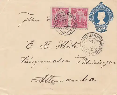 Brazil: 1918: cover to Langensalza/Germany